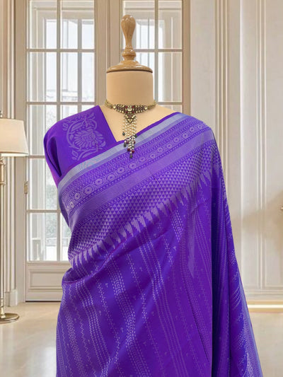 Ganika Purple Silk Saree