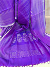 Ganika Purple Silk Saree