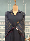 Black Antique Booti Matka Georgette Kurta
