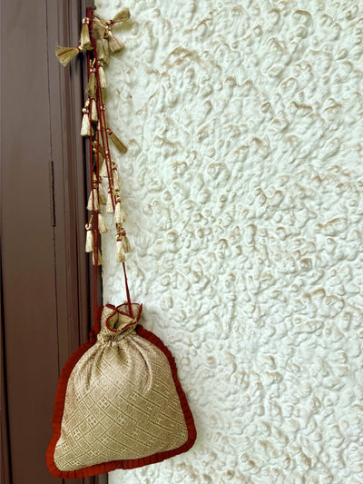 Gayatri Antique Gold Brocade Potli