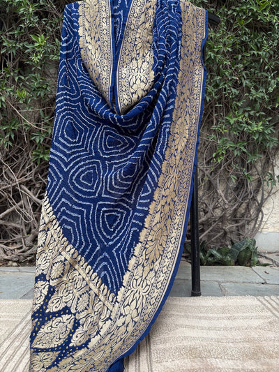 Mithila Blue Bandhani Dupatta