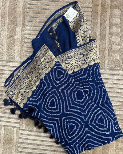 Mithila Blue Bandhani Dupatta