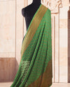Yuvrani Green Bandhani Khaddi Georgette Saree