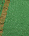 Yuvrani Green Bandhani Khaddi Georgette Saree