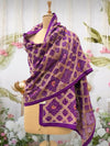 Keoladeo Purple Bandhani Dupatta