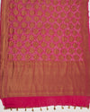 Rukmavati Rani Pink Bandhani Khaddi Georgette Saree