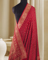 Chitrangana Red Bandhani Khaddi Georgette Saree