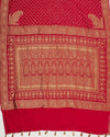 Chitrangana Red Bandhani Khaddi Georgette Saree