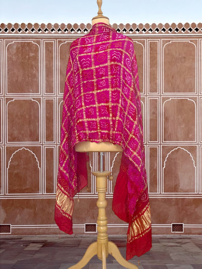 Ghoomar Pink Gharchola Dupatta