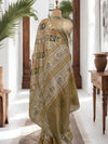 Mandana Beige Printed Cotton Saree