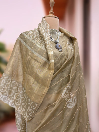 Sanganer Chikoo Cotton Saree