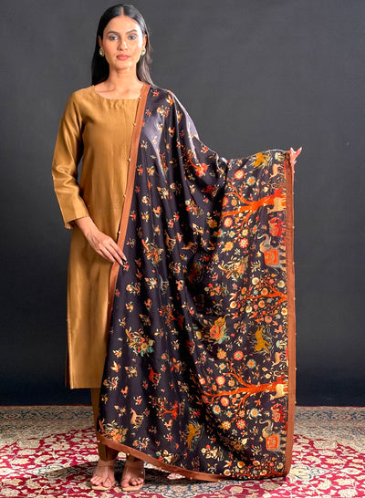 Junagarh Black Crepe Dupatta
