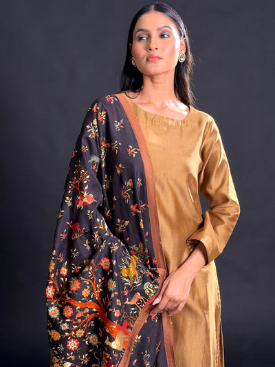Junagarh Black Crepe Dupatta