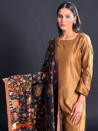 Junagarh Black Crepe Dupatta