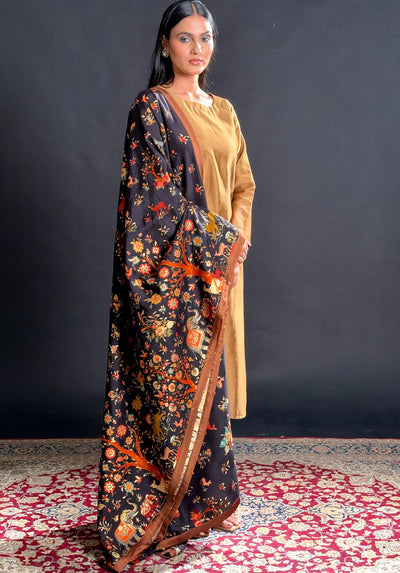 Junagarh Black Crepe Dupatta