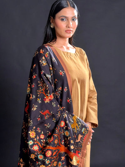 Junagarh Black Crepe Dupatta