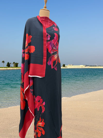 Très Chic Black Crepe Sari