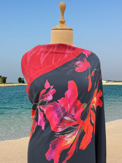 Très Chic Black Crepe Sari