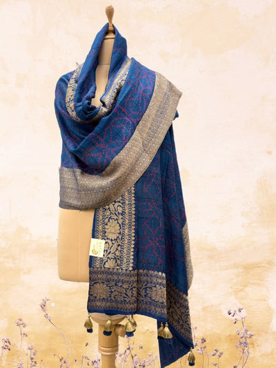 Rann of Kutch Blue Bandhani Dupatta