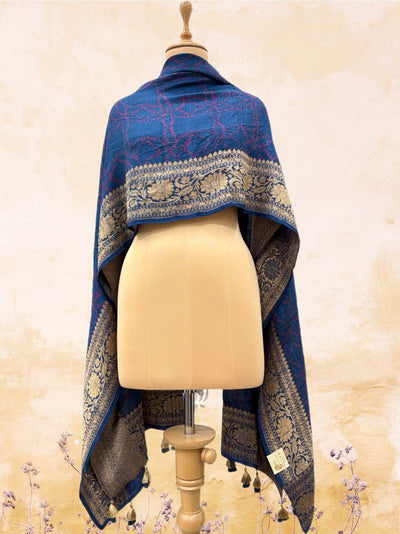 Rann of Kutch Blue Bandhani Dupatta