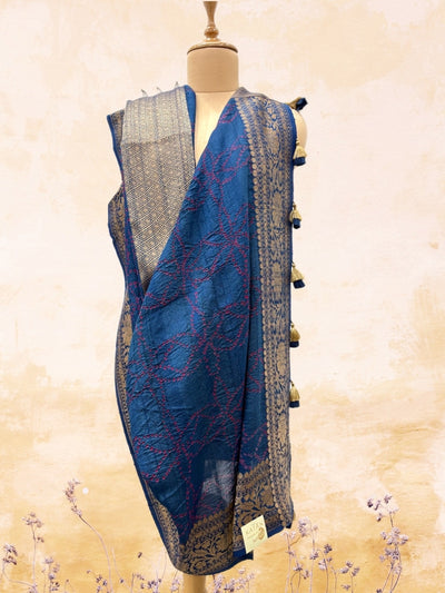 Rann of Kutch Blue Bandhani Dupatta