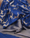 Mrigya Blue Ektara Silk Saree
