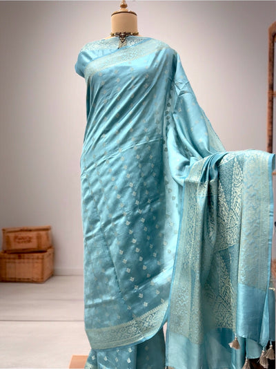 Sophia Blue Chinya Silk Sari