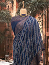 Shekhawat Blue Printed Cotton Saree