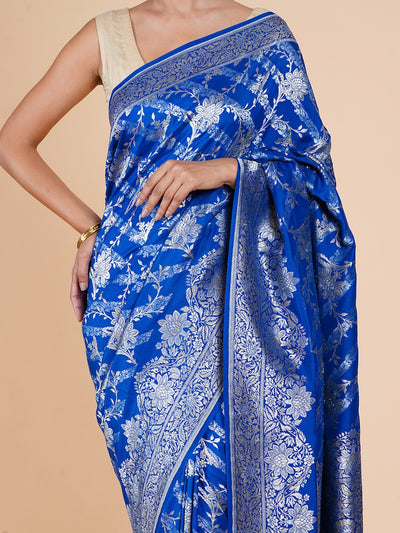 Gulistan Blue Katan Silk Saree