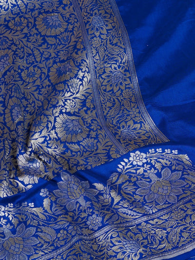 Gulistan Blue Katan Silk Saree
