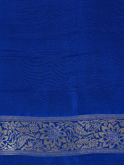 Gulistan Blue Katan Silk Saree