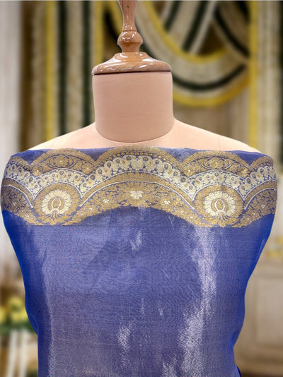 Anastasia Blue Banarasi Tissue Sari