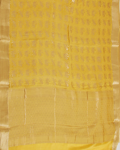 Yellow Patola Crepe silk Saree