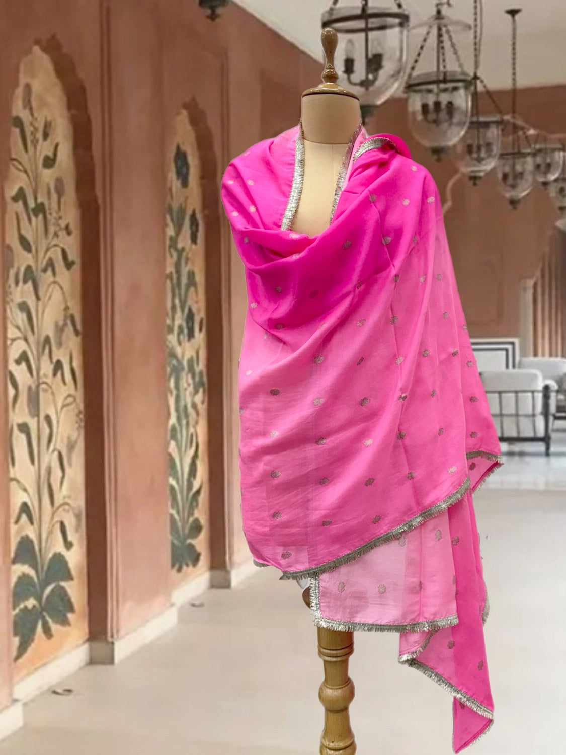 Ganganagri Gulab Chiffon Georgette Dupatta
