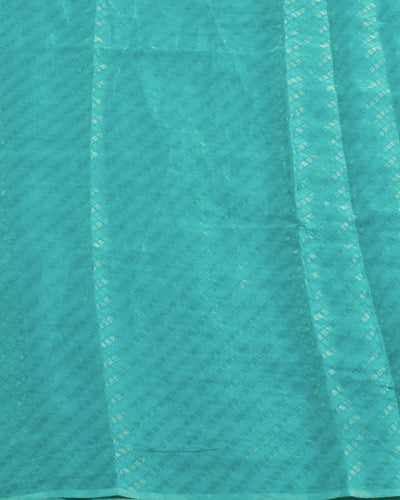 Sultana Turquoise Chiffon Tissue Saree