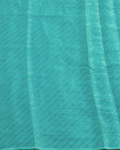 Sultana Turquoise Tissue Saree