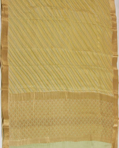 Mehendi Green Rangkaat Crepe silk Saree