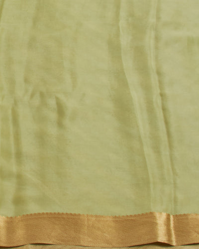 Mehendi Green Rangkaat Crepe silk Saree