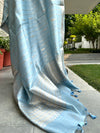 Akasha Sky Blue Chinya Silk Dupatta