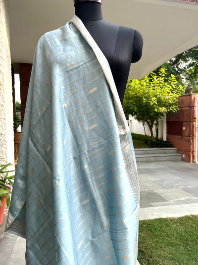 Akasha Sky Blue Chinya Silk Dupatta