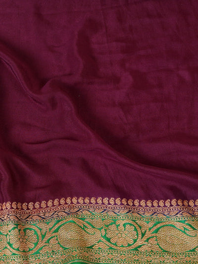 Hoysala Coffee Brown Crepe Silk Saree