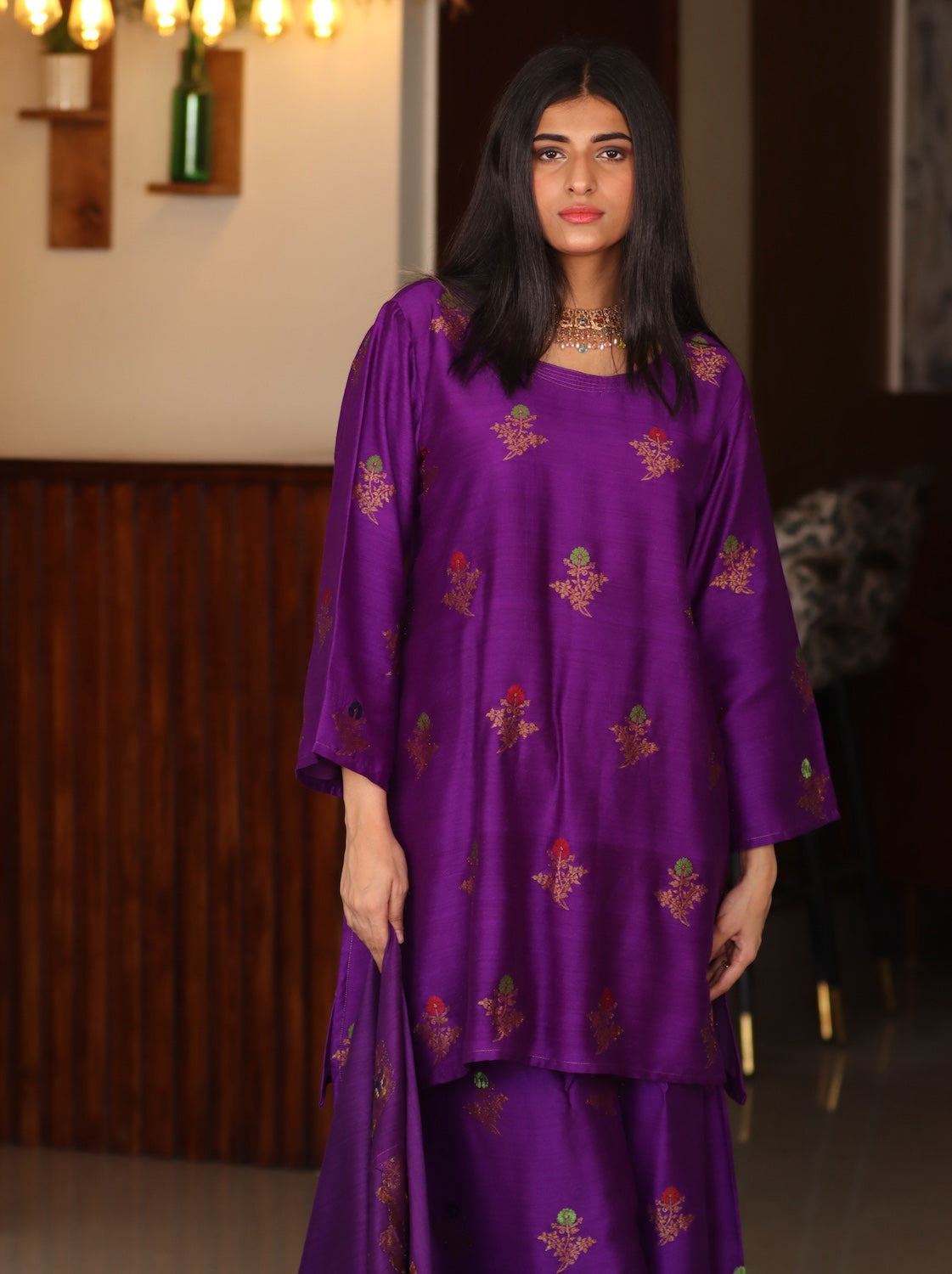 Zarina Purple Coord Set