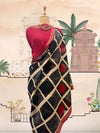 Dhokra Black Boxes Printed Cotton Saree