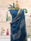 Khurja Blue Cotton Saree