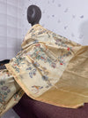 English Afternoon Lemon Yellow Chinya Cotton Saree