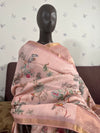 Primavera Peach Chinya Cotton Saree