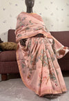 Primavera Peach Chinya Cotton Saree