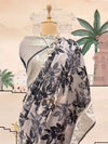 Astral Grey Printed Cotton Saree