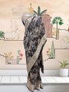 Astral Grey Printed Cotton Saree