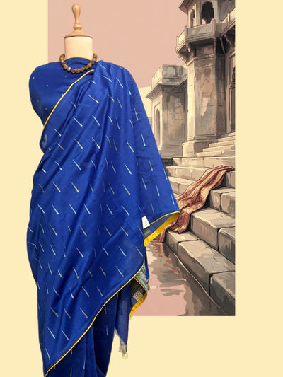 Meteor Blue Jamdani Sari